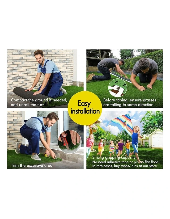 Artificial Grass 18mm 2x5m Synthetic Turf Fake Yarn Lawn image 4