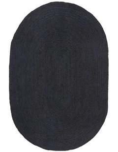 Bondi Oval Rug in Black