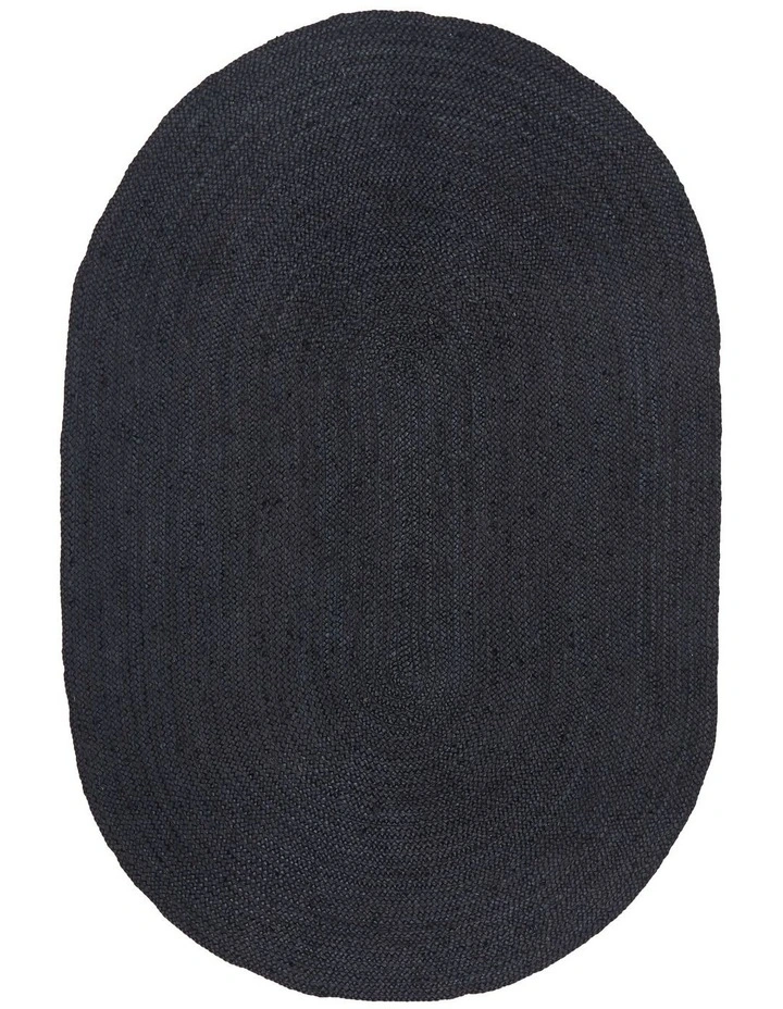 Bondi Oval Rug in Black image 1