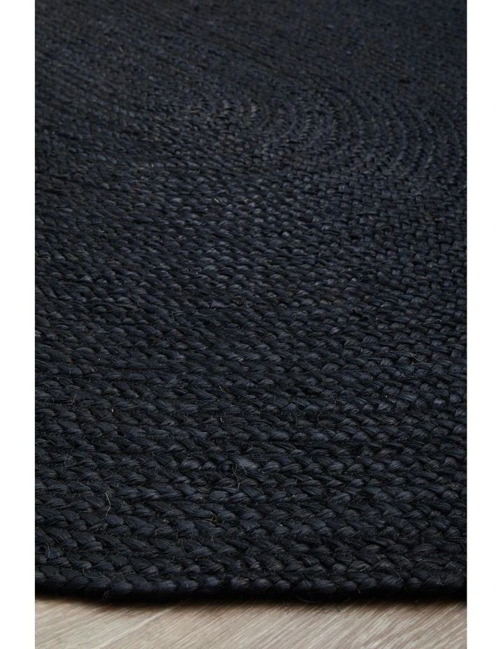 Bondi Oval Rug in Black image 5