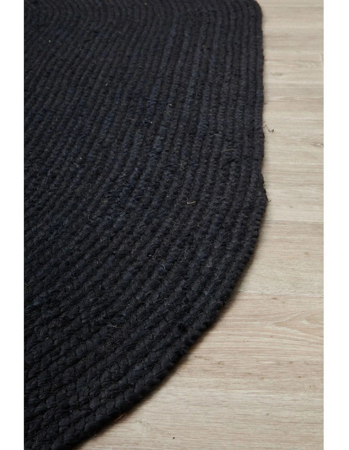 Bondi Oval Rug in Black image 6