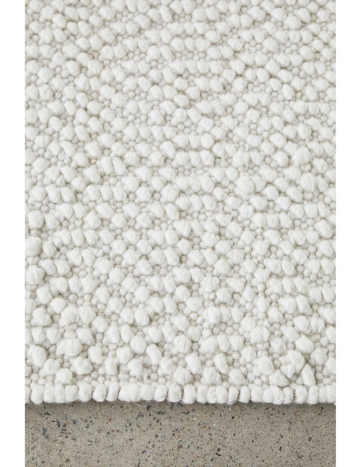 Boucle Rug in White image 3