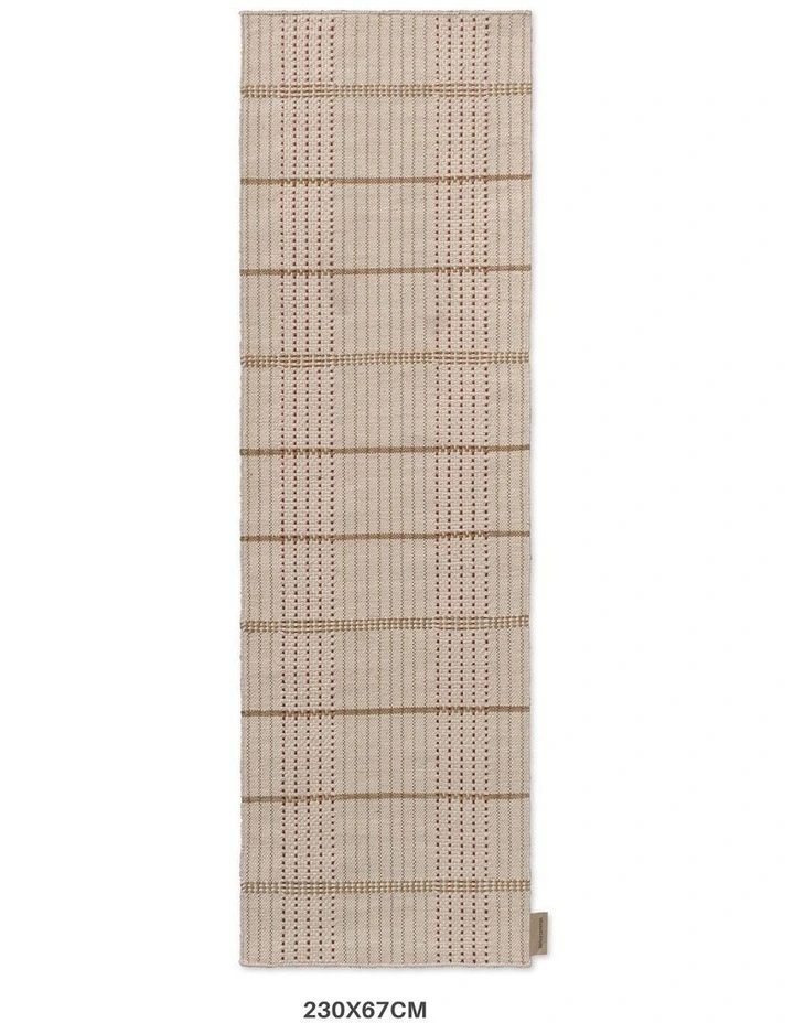 Zona Terra Stitch Outdoor Runner Rug 497303 in Brown image 1