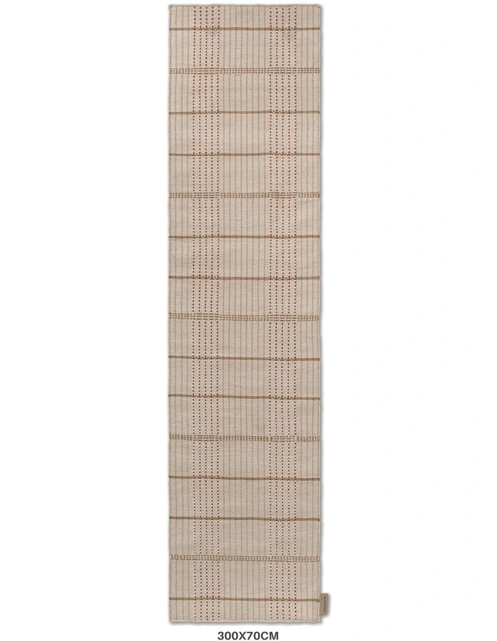 Zona Terra Stitch Outdoor Runner Rug 497303 in Brown image 2