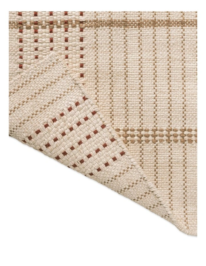 Zona Terra Stitch Outdoor Runner Rug 497303 in Brown image 5