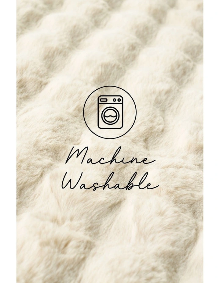 Bubble Washable Rug in Cream image 6