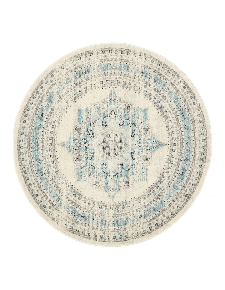 Century Round Rug  922 in White image 1