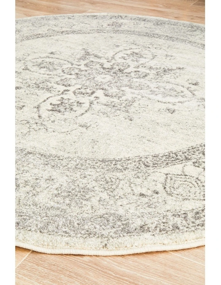 Century Round Rug 977 in Silver image 5