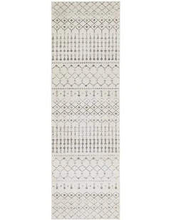 Chrome Elsa Runner Rug in Silver