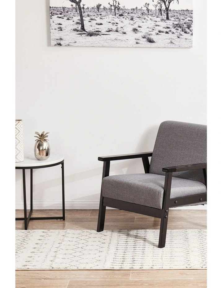 Chrome Elsa Runner Rug in Silver image 3