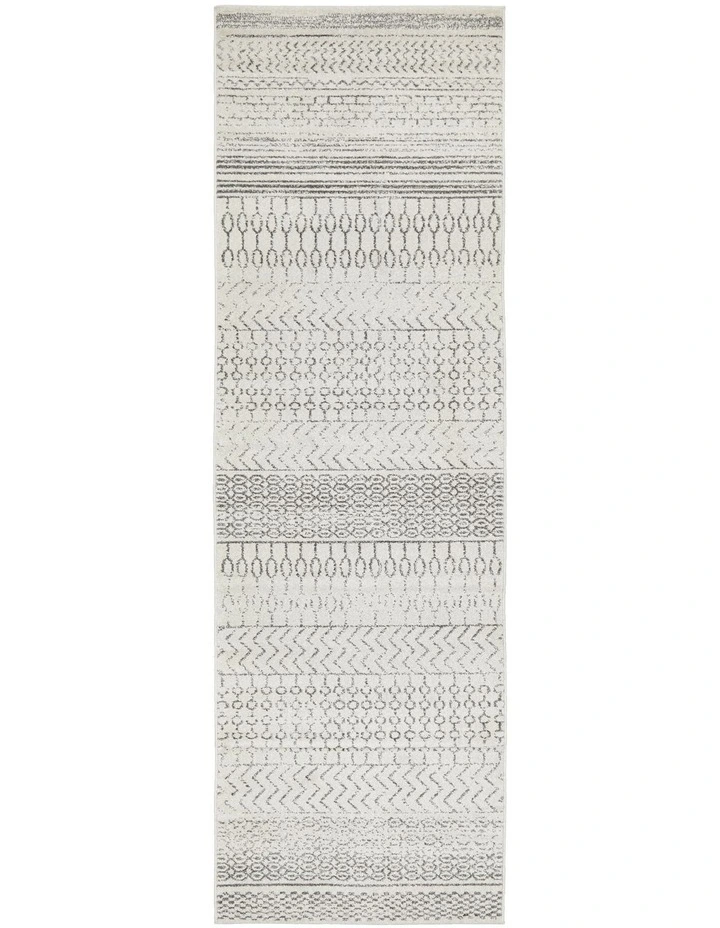 Chrome Harper Runner Rug in Silver image 1