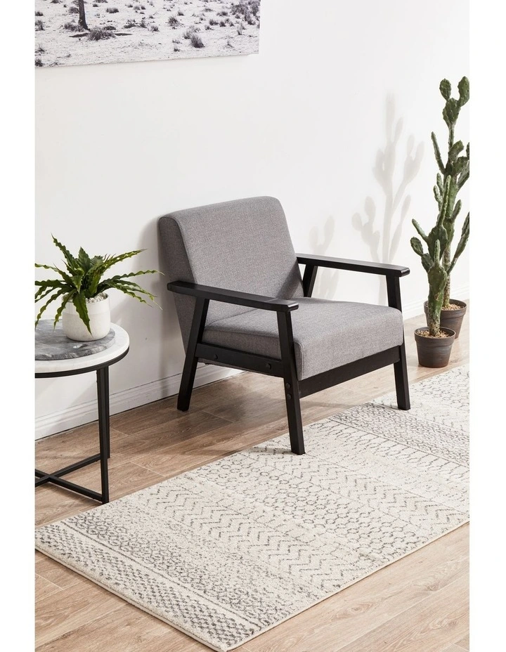 Chrome Harper Runner Rug in Silver image 2