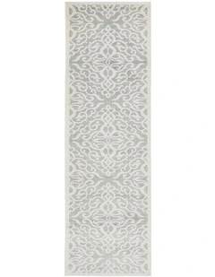 Chrome Lydia Runner Rug in Silver