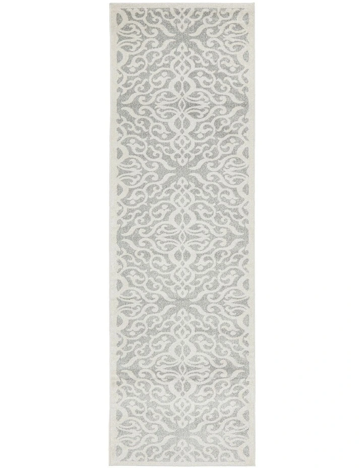 Chrome Lydia Runner Rug in Silver image 1