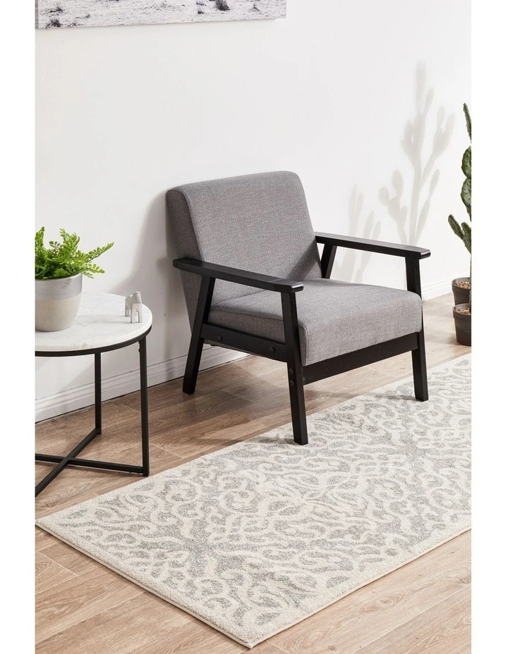 Chrome Lydia Runner Rug in Silver image 2