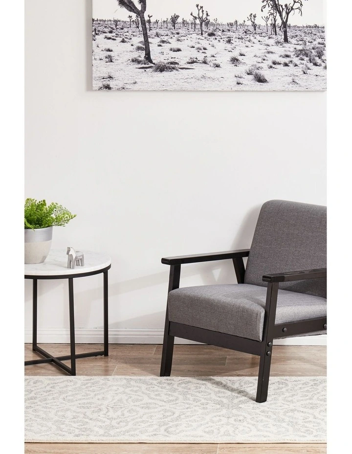 Chrome Lydia Runner Rug in Silver image 3