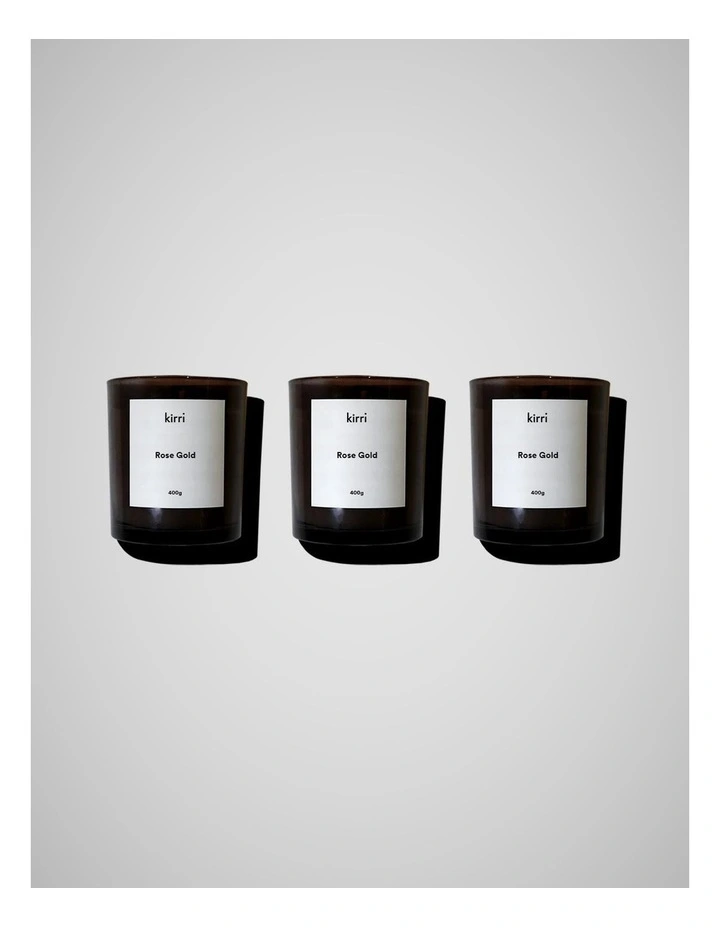Rose Gold Candle 400g Trio image 1