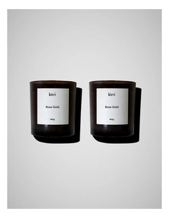 Rose Gold Candle Duo Set 400g
