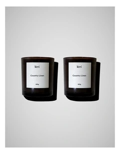 Country Linen Candle Duo 400g