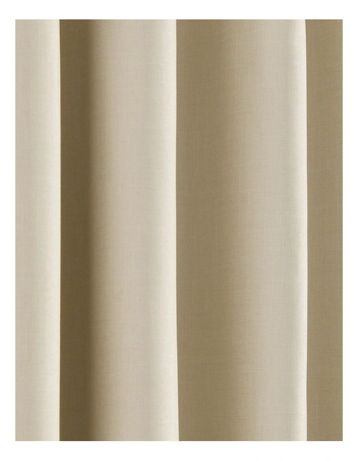 Alva Faux Linen Blockout S-Fold Curtain in Oatmeal image 5