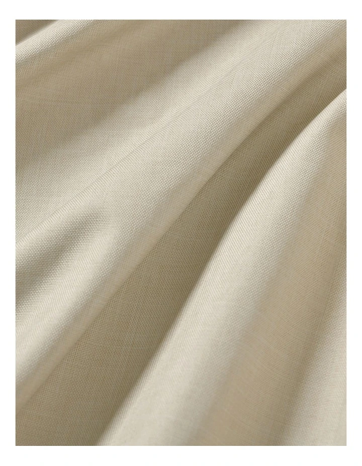Alva Faux Linen Blockout S-Fold Curtain in Oatmeal image 6