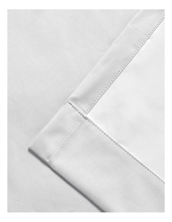 Alva Faux Linen Blockout S-Fold Curtain in White image 4