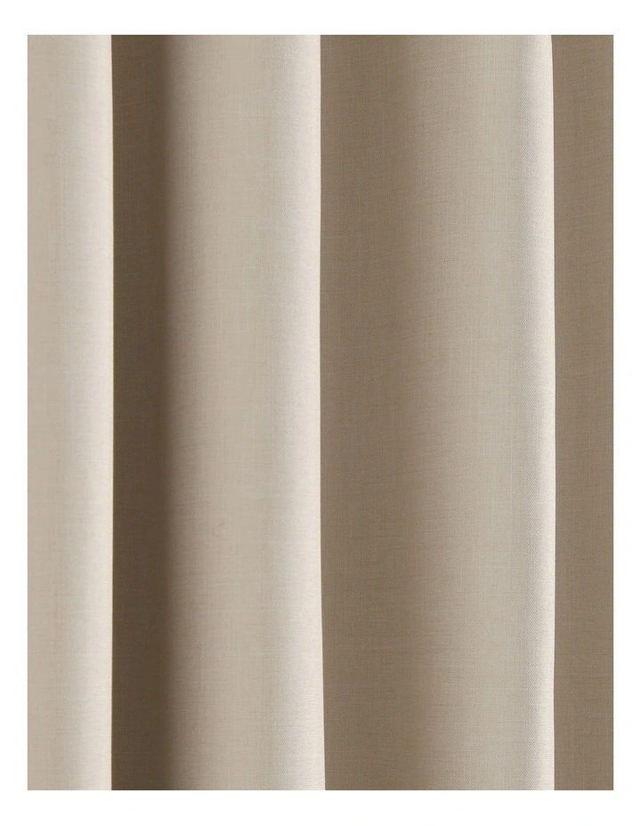 Alva Faux Linen Blockout S-Fold Curtain in Porcelain image 5