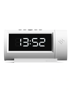 Pil Led Alarm Clock White
