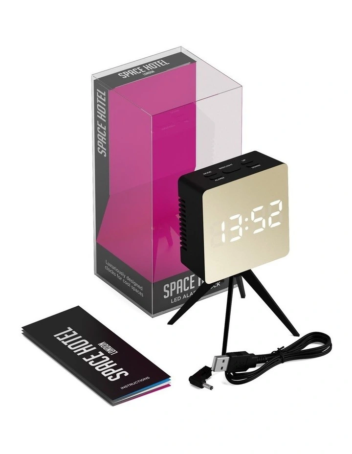 Newgate Space Hotel Droid Led Alarm Clock Black image 3