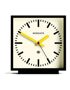 Amp Mantel Clock Black With Yellow Hands