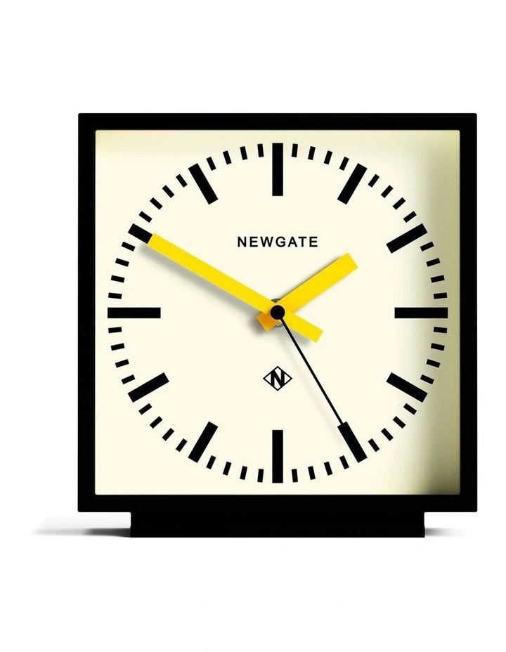 Amp Mantel Clock Black With Yellow Hands image 1