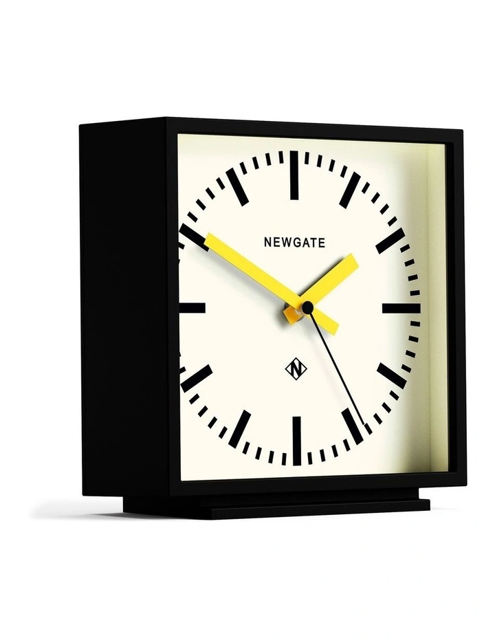 Amp Mantel Clock Black With Yellow Hands image 2