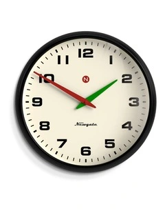 Newgate Superstore Wall Clock Alpha Dial Black