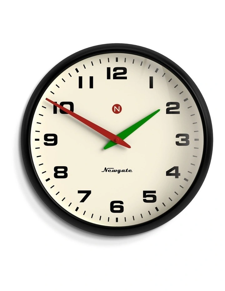 Newgate Superstore Wall Clock Alpha Dial Black image 1