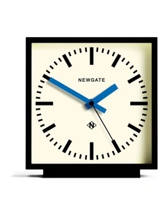 Amp Mantel Clock Black With Blue Hands
