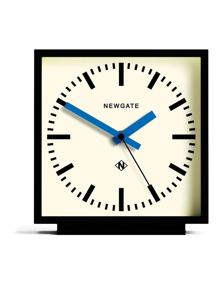 Amp Mantel Clock Black With Blue Hands image 1