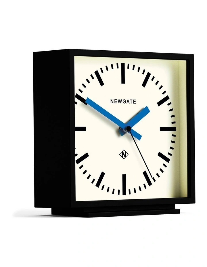 Amp Mantel Clock Black With Blue Hands image 2
