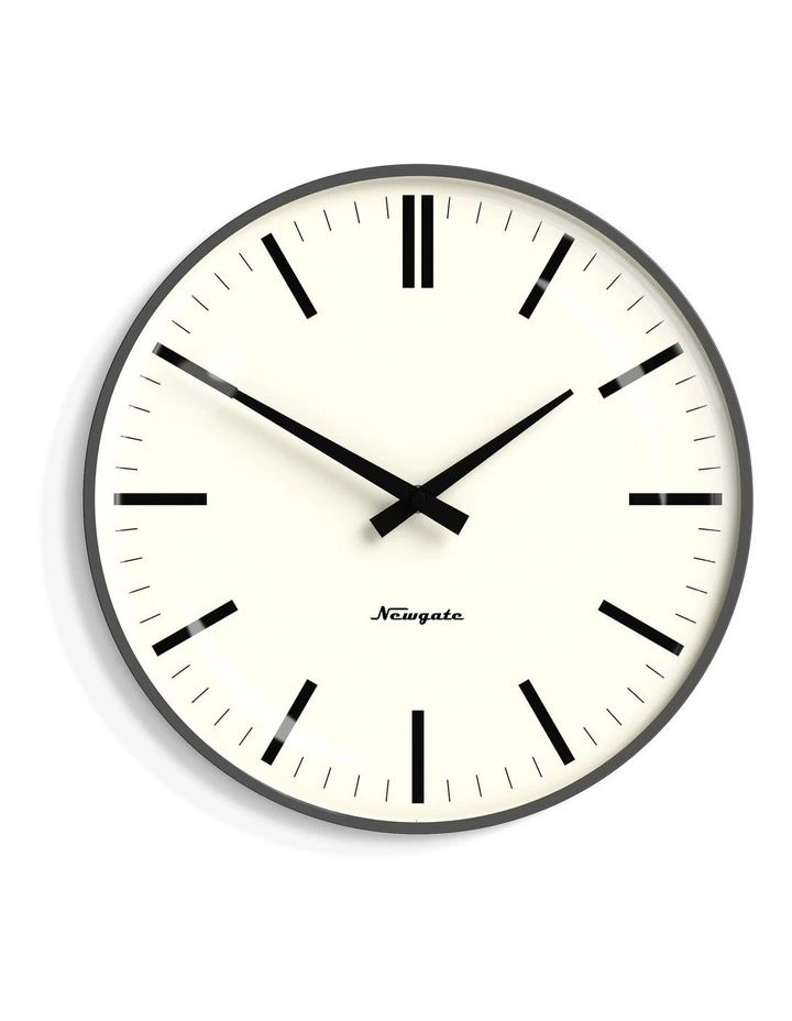 Radio City Wall Clock Bold Black Marker Dial - Matte Blizzard Grey image 1