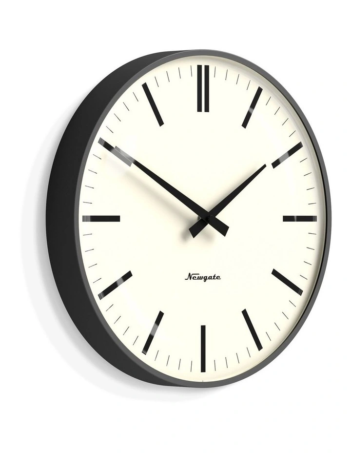 Radio City Wall Clock Bold Black Marker Dial - Matte Blizzard Grey image 2