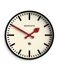 Universal Wall Clock Railway Dial Black