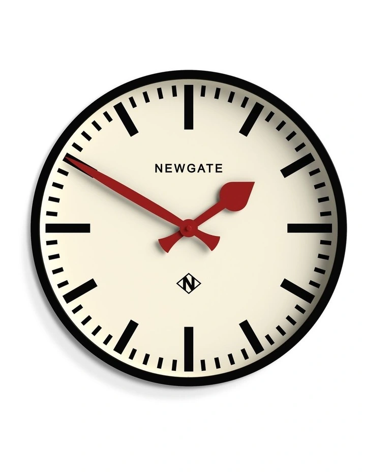 Universal Wall Clock Railway Dial Black image 1
