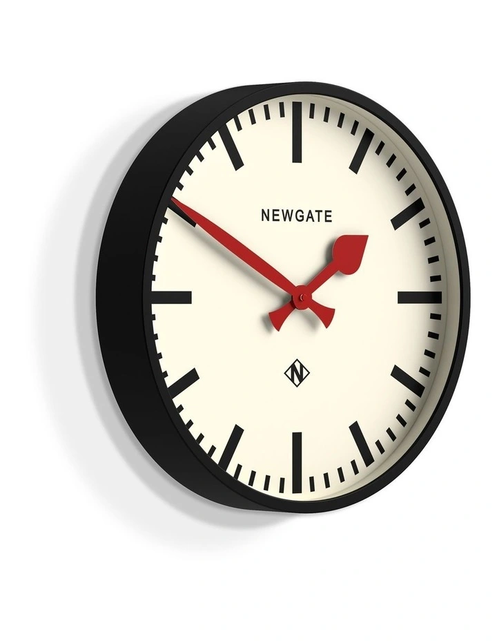 Universal Wall Clock Railway Dial Black image 2