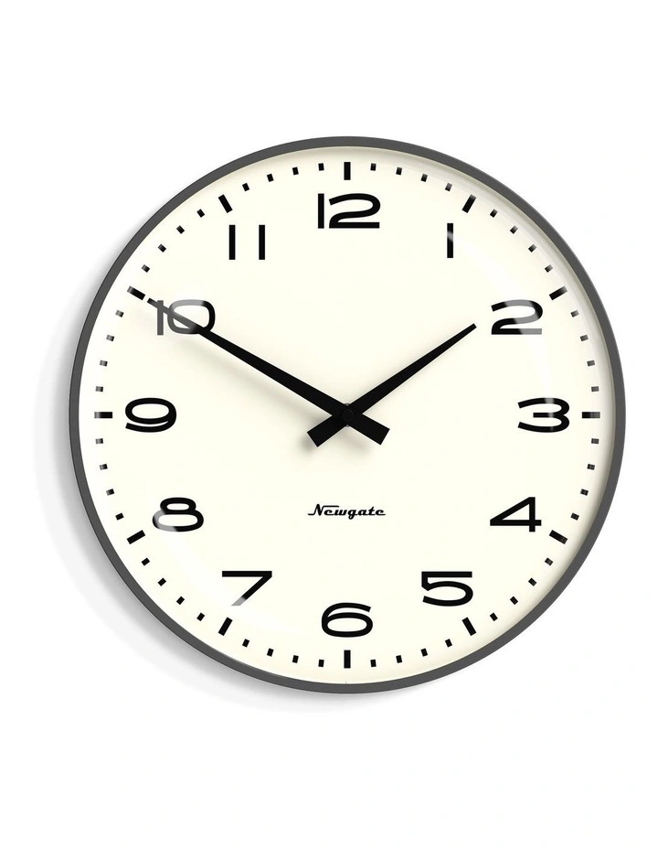 Radio City Wall Clock Black Arabic Dial - Matte Blizzard Grey image 1