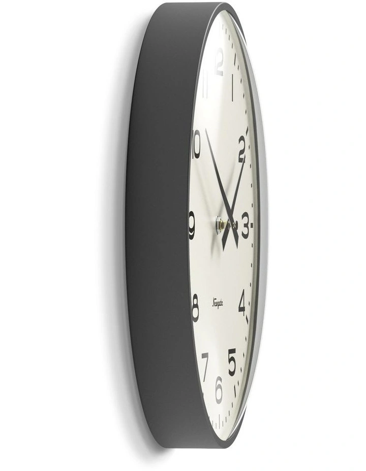 Radio City Wall Clock Black Arabic Dial - Matte Blizzard Grey image 3