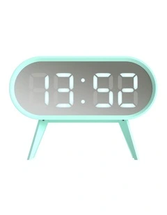 Newgate Space Hotel Cyborg Led Alarm Clock Blue