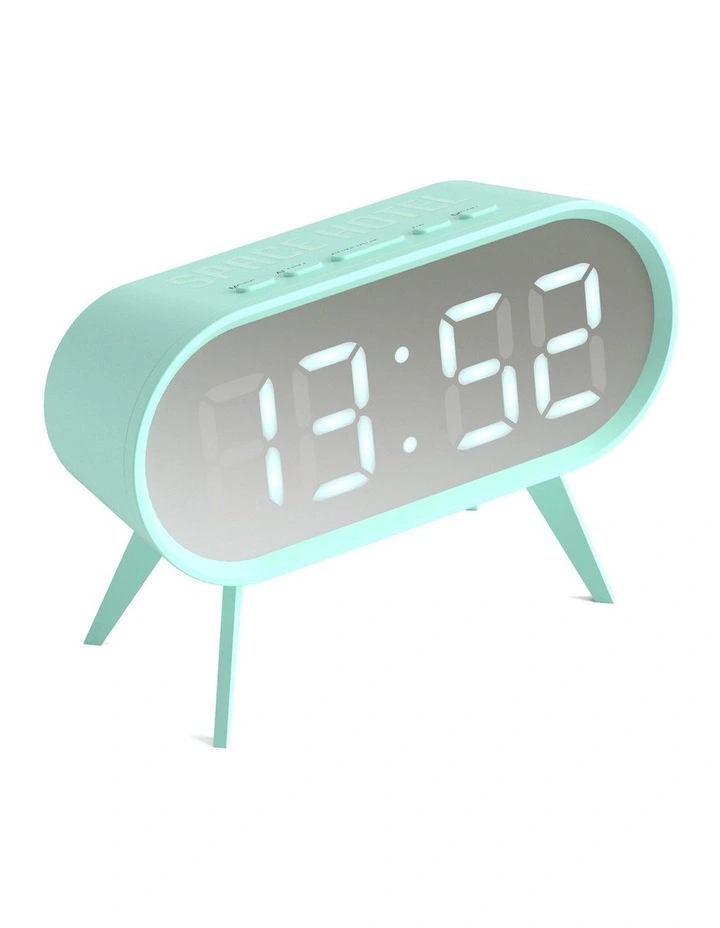 Newgate Space Hotel Cyborg Led Alarm Clock Blue image 2