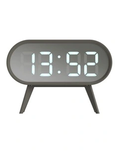 Newgate Space Hotel Cyborg Led Alarm Clock Grey
