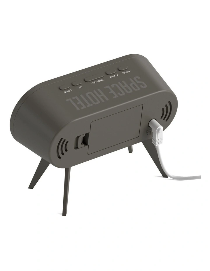 Newgate Space Hotel Cyborg Led Alarm Clock Grey image 3
