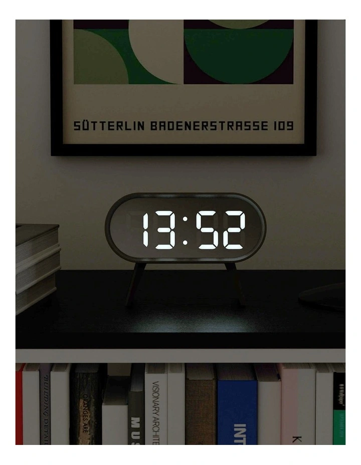 Newgate Space Hotel Cyborg Led Alarm Clock Grey image 4