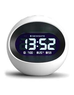 Centre Of The Earth Lcd Alarm Clock White